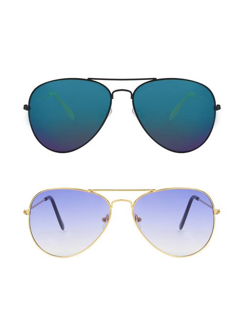 zyaden combo of two aviator sunglasses - 14749815 - Very Small Image - 1
