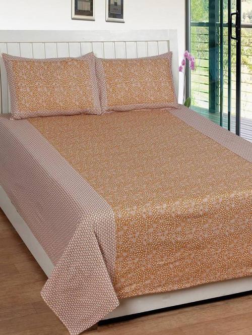 floral cotton double bedsheet with 2 pillow covers - 14750513 - Very Small Image - 1