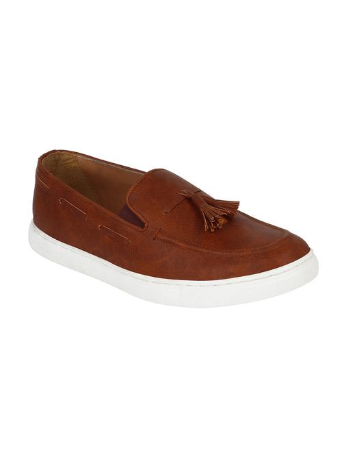 tan leatherette casual slipon - 14751800 - Very Small Image - 1