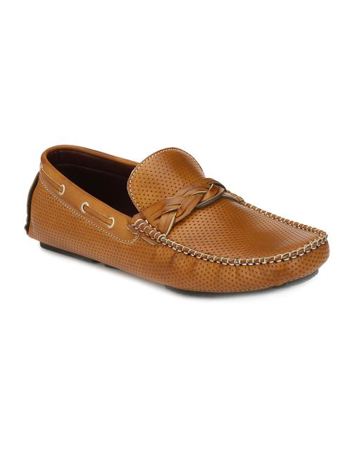 tan leatherette slip on loafer - 14751807 - Very Small Image - 1