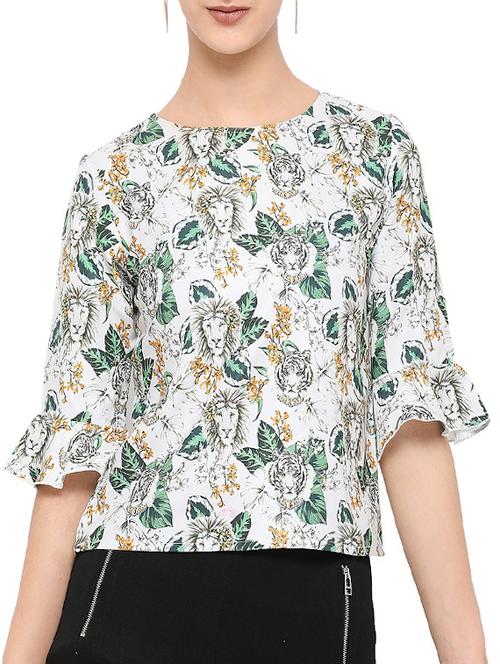 quirky floral prints bell sleeves top - 14754060 - Very Small Image - 1