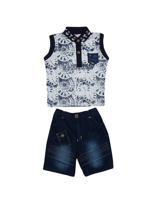 blue denim shorts set - 14754598 - Very Small Image - 1