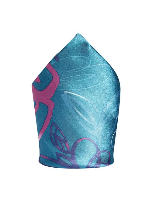 blue silk pocketsquare - 14754722 - Very Small Image - 1