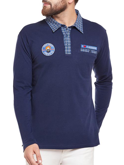 blue cotton t-shirt - 14754806 - Very Small Image - 1