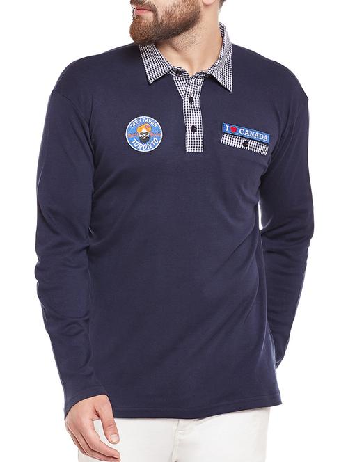 blue cotton t-shirt - 14754808 - Very Small Image - 1