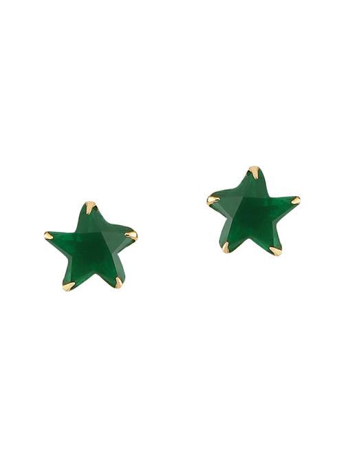 green metal studs earrings - 14755178 - Very Small Image - 1