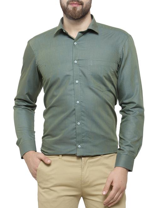 green cotton formal shirt - 14755452 - Very Small Image - 1