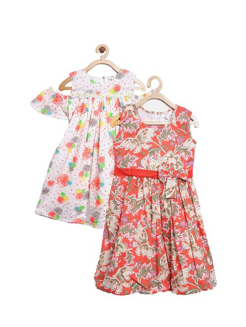 multi colored cotton frock - 14755722 - Very Small Image - 1