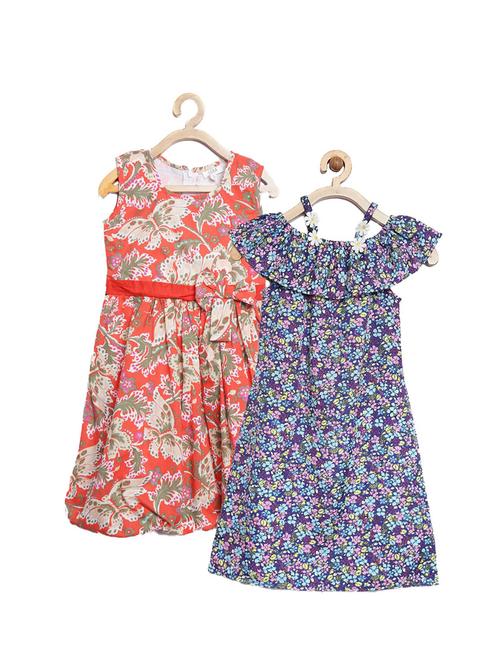 multi colored cotton frock - 14755724 - Very Small Image - 1