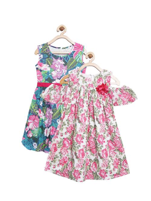 multi colored cotton frock - 14755728 - Very Small Image - 1
