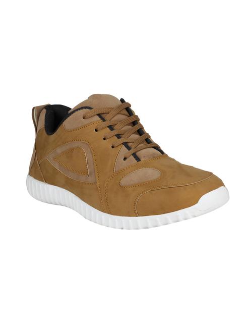 tan leatherette lace up shoe - 14756190 - Very Small Image - 1
