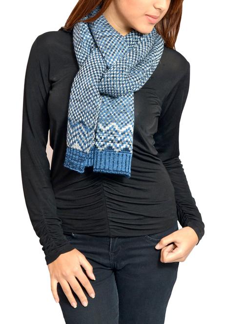 blue woolen muffler - 14756495 - Very Small Image - 1