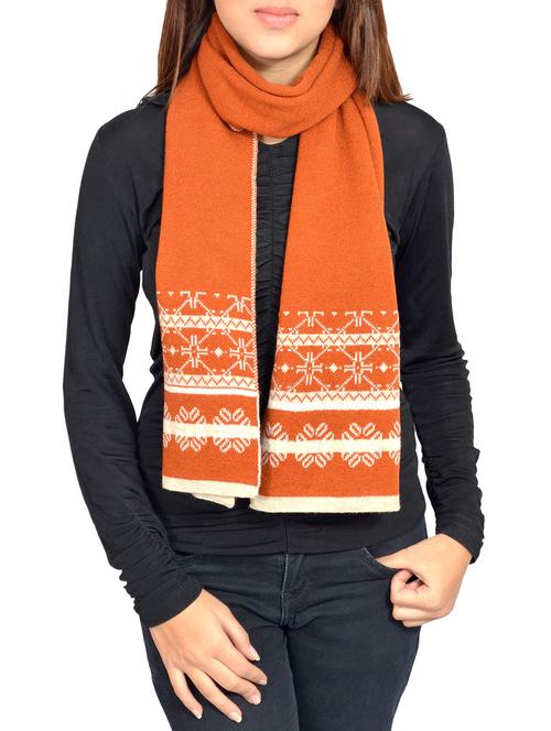 orange woolen muffler - 14756498 - Very Small Image - 1