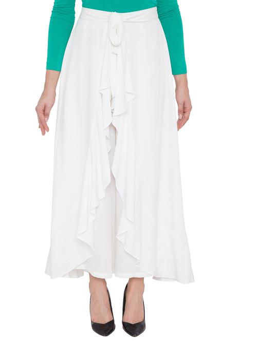 white crepe palazzo - 14757991 - Very Small Image - 1