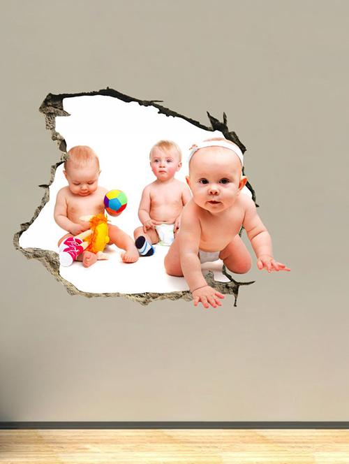 cute babies 3d wall sticker - 14758585 - Very Small Image - 1