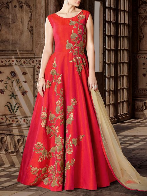 red flared semi-stitched suit - 14759171 - Very Small Image - 1