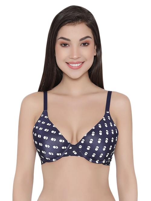 blue polyamide plunge bra - 14760123 - Very Small Image - 1