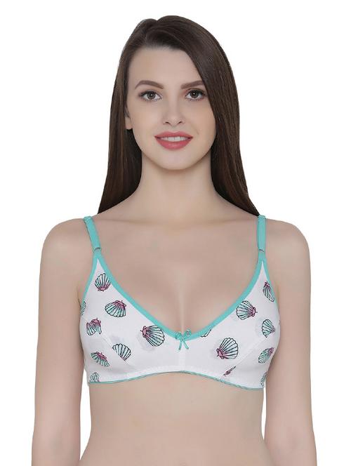 white cotton blend bra - 14760141 - Very Small Image - 1