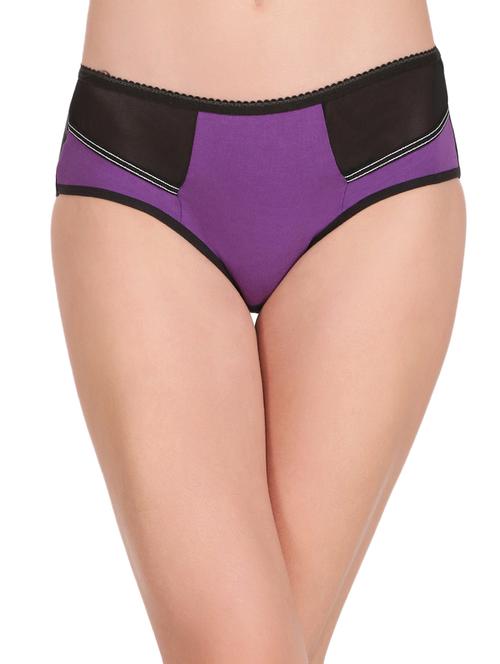 purple cotton blend panty - 14760292 - Very Small Image - 1