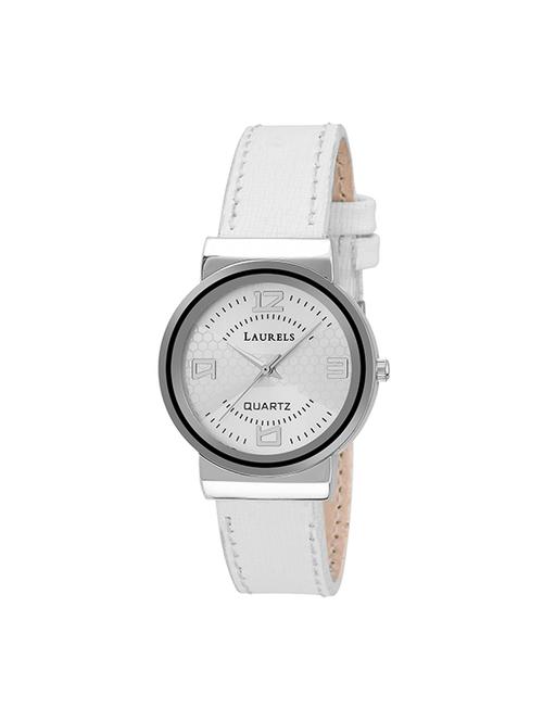 laurels floral silver dial analog wrist watch - for women - 14761871 - Very Small Image - 1