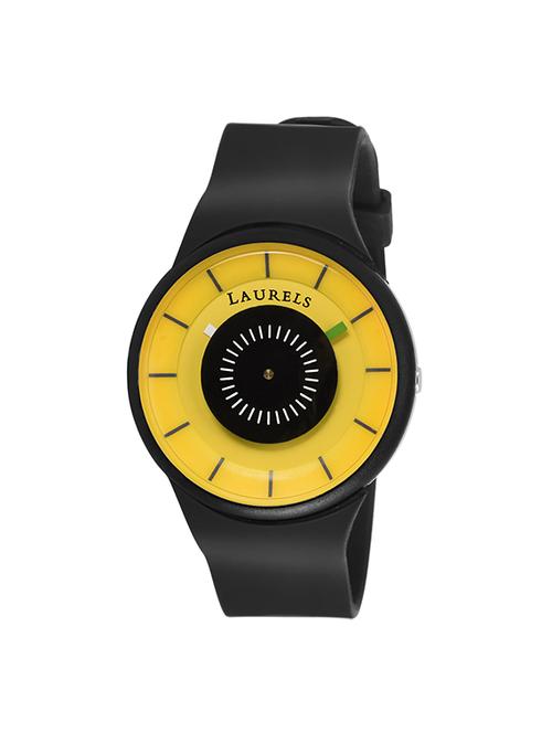 laurels creative yellow sillicon analog wrist watch - for boys - 14761879 - Very Small Image - 1