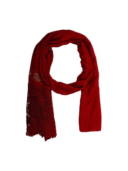 red cotton stole - 14763066 - Very Small Image - 1
