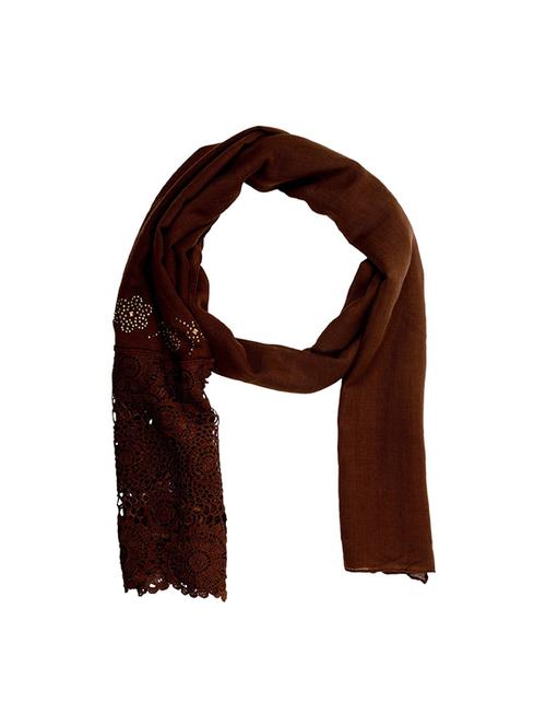 brown cotton stole - 14763070 - Very Small Image - 1