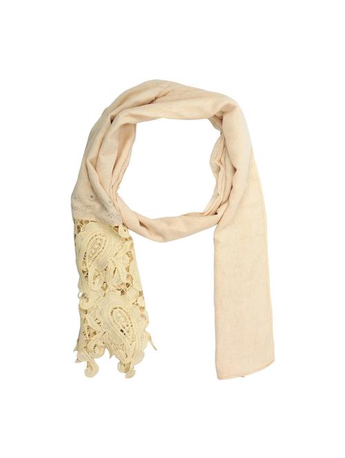 white cotton stole - 14763081 - Very Small Image - 1