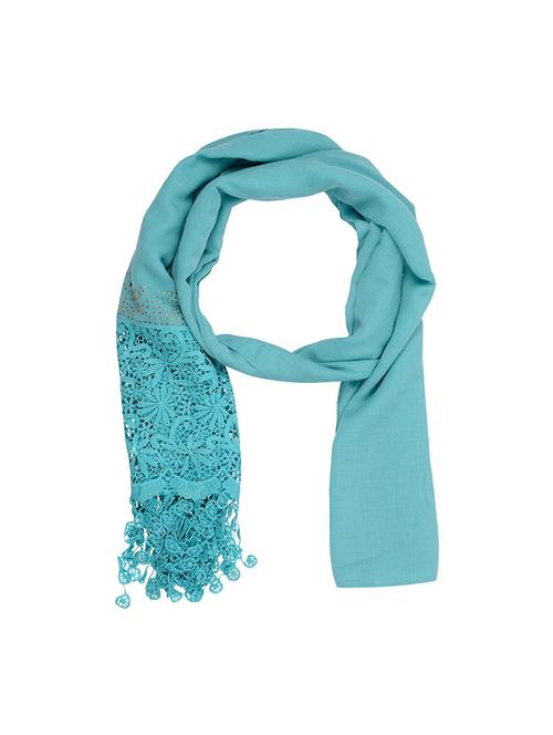 blue cotton stole - 14763134 - Very Small Image - 1