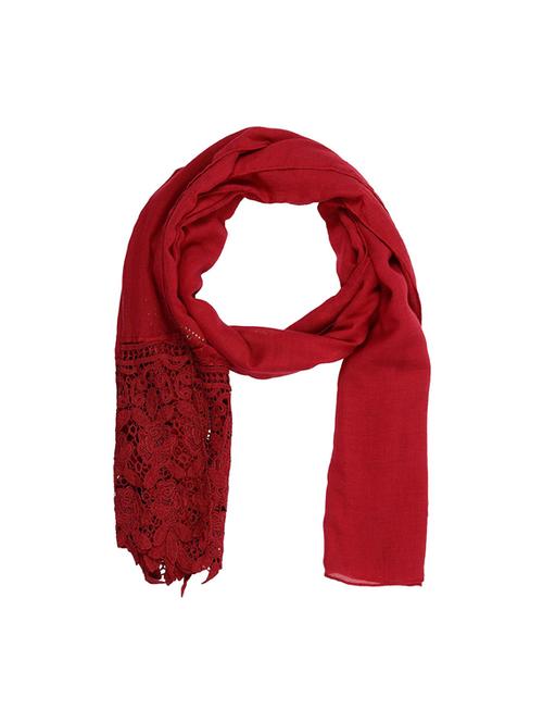 red cotton stole - 14763183 - Very Small Image - 1