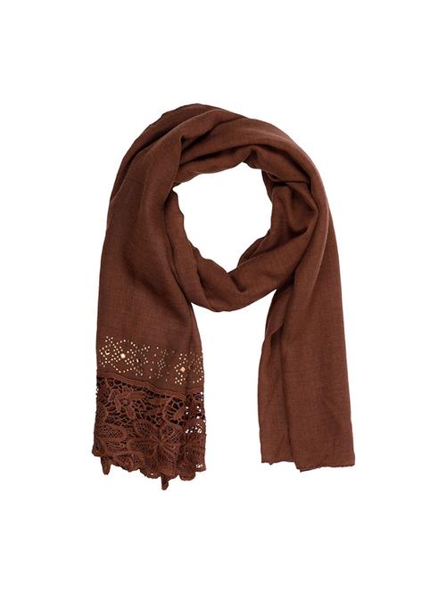 brown cotton stole - 14763211 - Very Small Image - 1