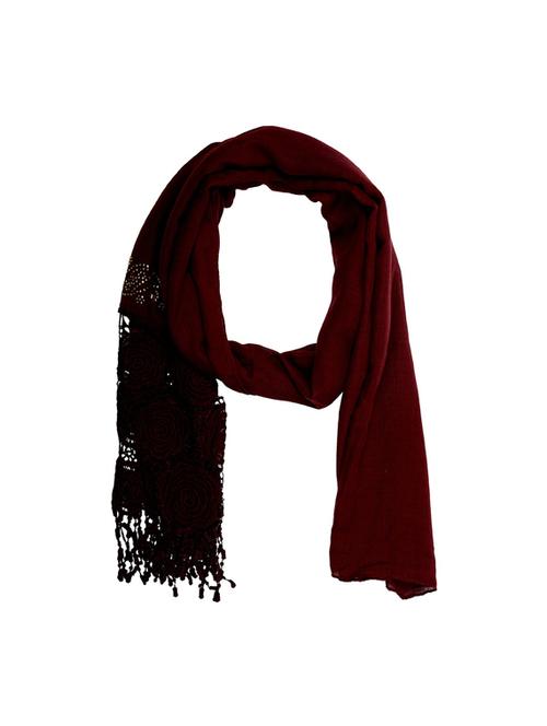 red cotton stole - 14763247 - Very Small Image - 1