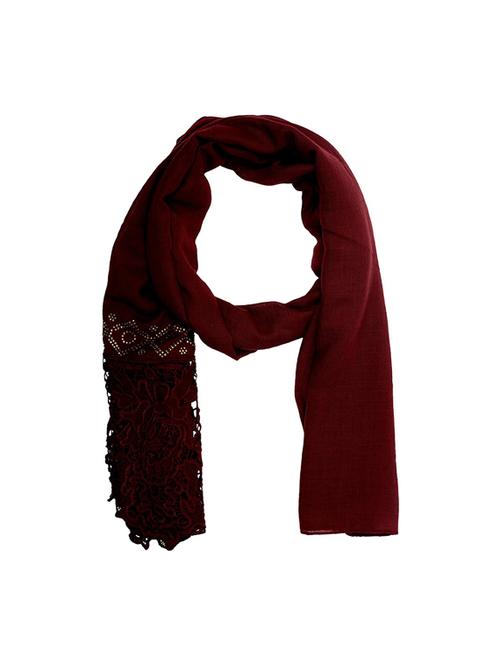 red cotton stole - 14763249 - Very Small Image - 1