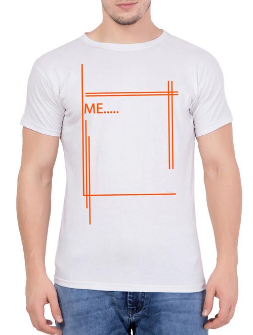 white cotton chest print tshirt - 14763390 - Very Small Image - 1