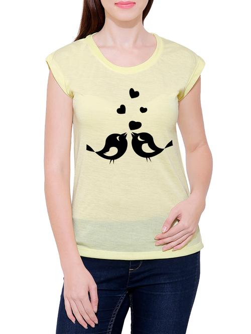 yellow cotton tee - 14763594 - Very Small Image - 1