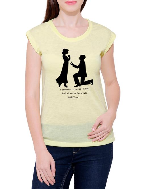 yellow cotton tee - 14763598 - Very Small Image - 1