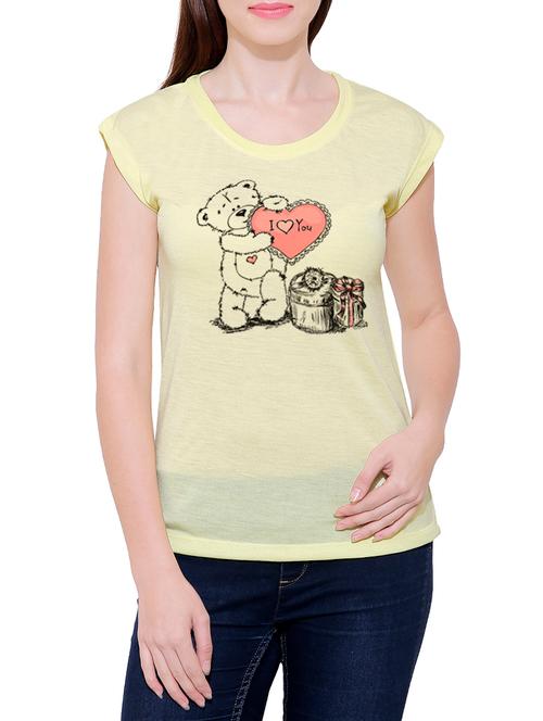 yellow cotton tee - 14763610 - Very Small Image - 1