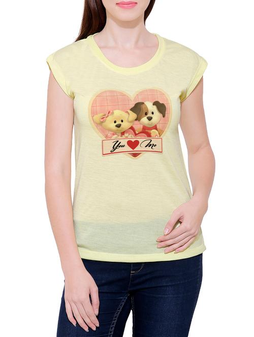 yellow cotton tee - 14763630 - Very Small Image - 1