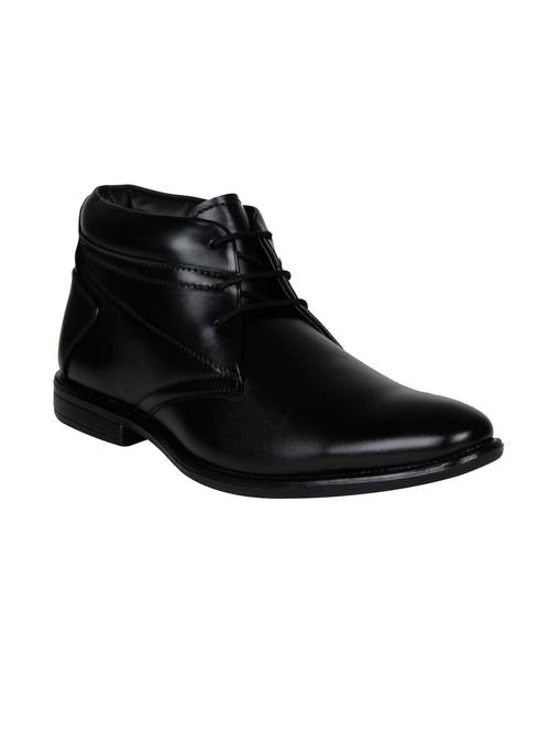 black leatherette formal derby - 14764639 - Very Small Image - 1