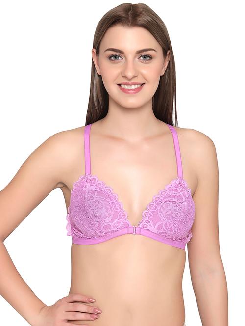 purple net front open bra - 14765859 - Very Small Image - 1
