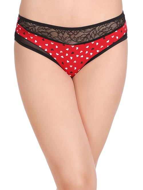 red printed hipster panty - 14765899 - Very Small Image - 1