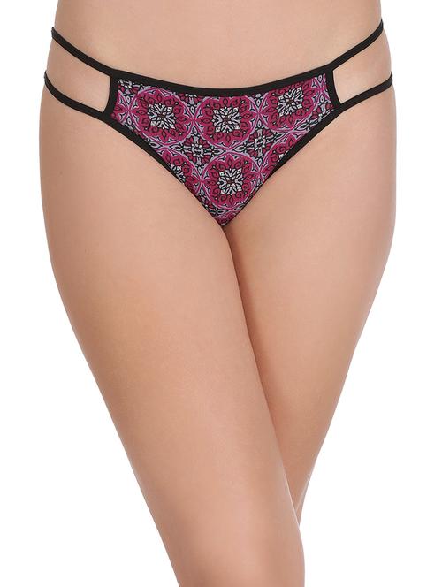 purple printed bikini panty - 14765919 - Very Small Image - 1