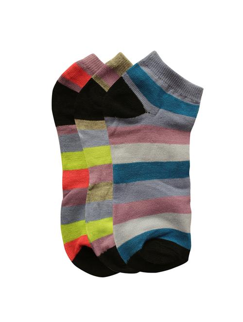 set of 3 multi colored ankle length sock - 14766018 - Very Small Image - 1