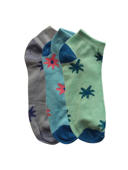 set of 3 multi colored ankle length sock - 14766026 - Very Small Image - 1