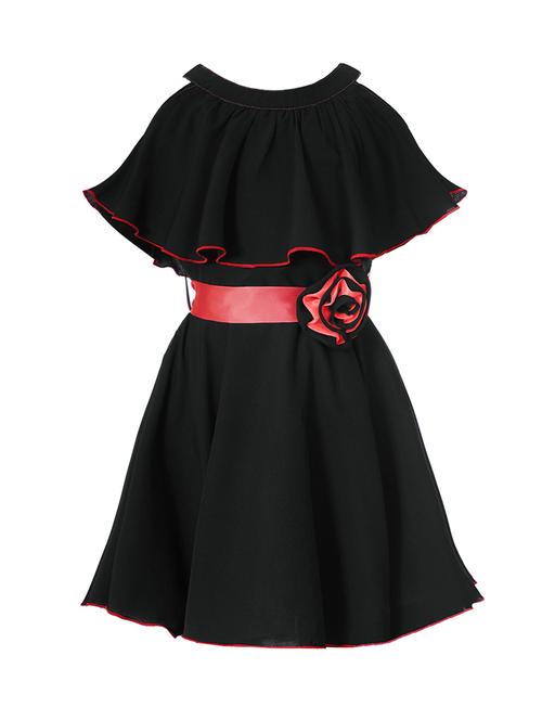 black polyester frock - 14766527 - Very Small Image - 1