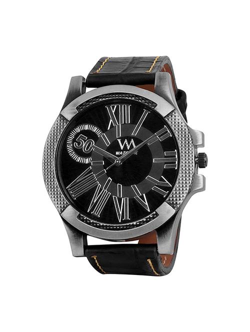watch me black dial black leather watch for men wmal-083-b - 14766808 - Very Small Image - 1