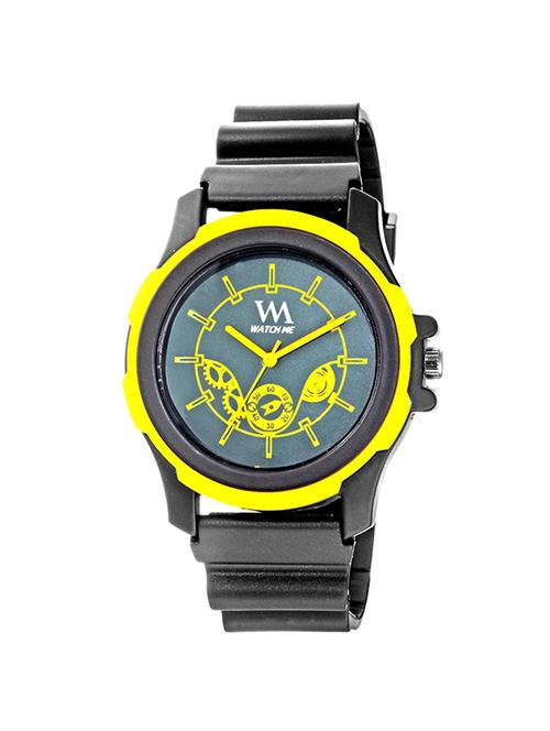 watch me black dial black silicone silicone watch for men wmal-218 - 14766814 - Very Small Image - 1
