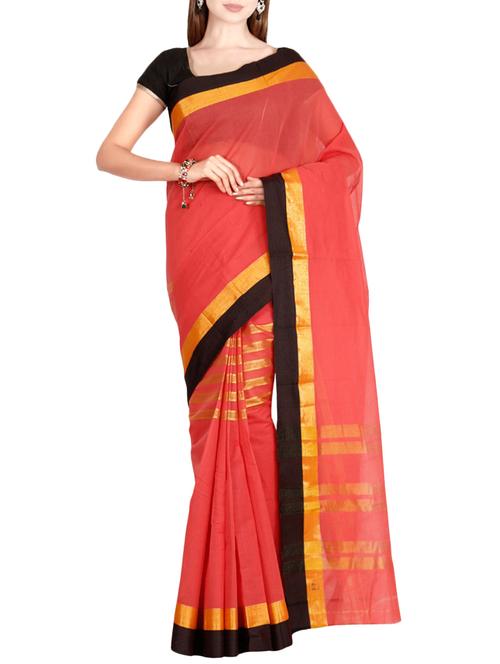 the chennai silks peach woven saree with blouse - 14766832 - Very Small Image - 1