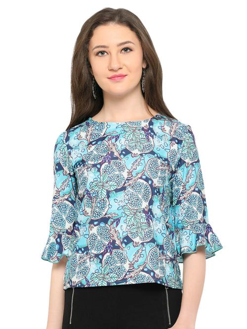blue printed top - 14766876 - Very Small Image - 1