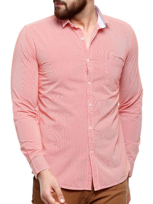 mens melange casual shirt - 14767136 - Very Small Image - 1